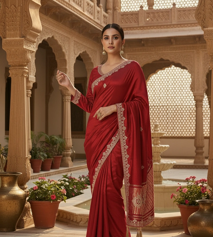 Rajvaniya Modal Gaji Look Handloom Silk Style Saree