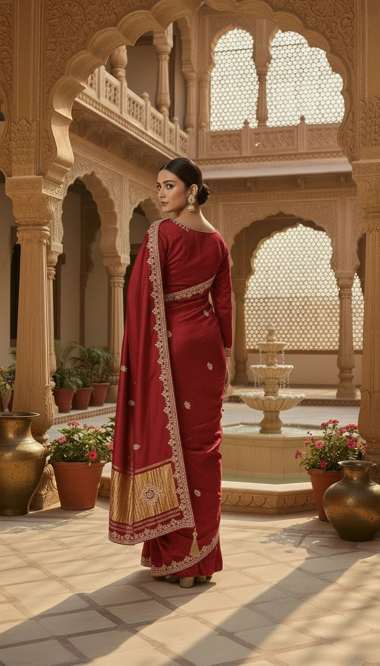 Rajvaniya Modal Gaji Look Handloom Silk Style Saree