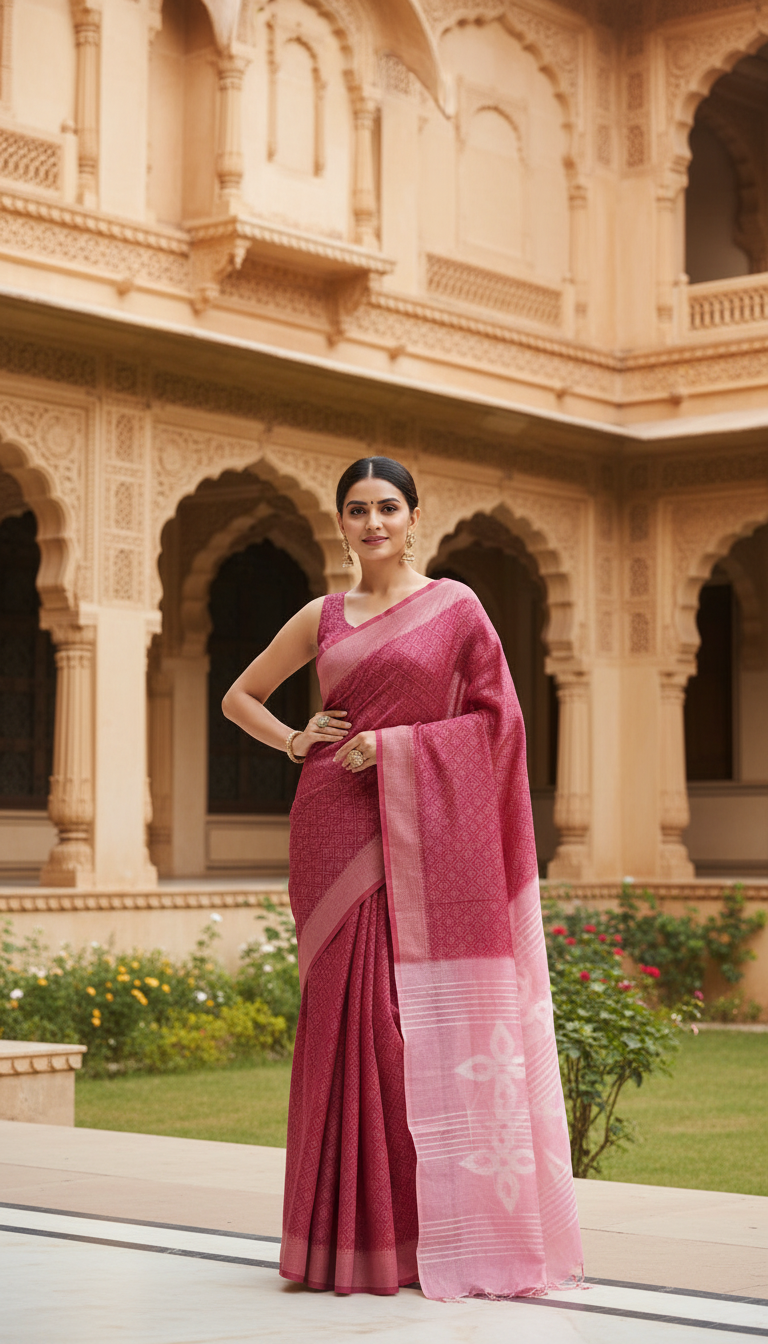 Éclat Spectrum – Rose Wine, Indigo Blue & Charcoal Grey Handwoven Sarees
