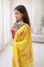 Aurum Veda Tisu Zari Saree – Dual Color Edition | Handcrafted Zari Work