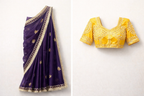 Noor-e-Gota Fancy Fabric Saree with Gota Patti Work & Designer Stitched Blouse