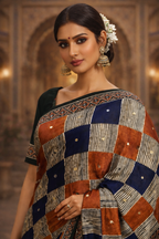 Ajrakh Noor Collection – Mirror Work Sarees
