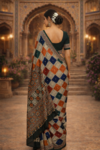 Ajrakh Noor Collection – Mirror Work Sarees