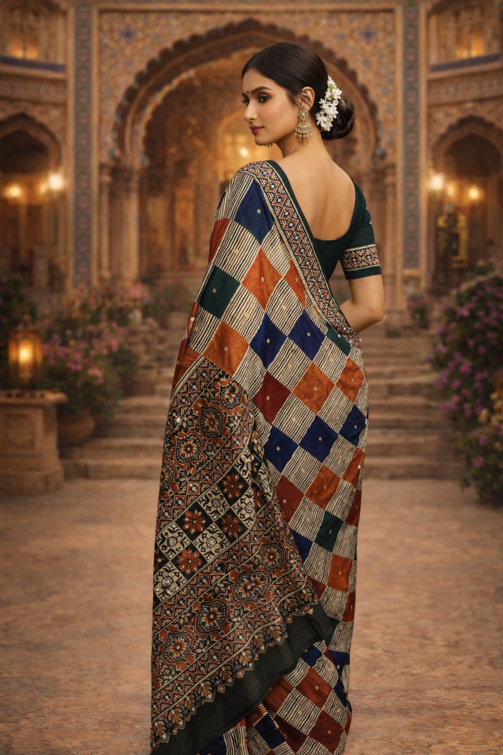Ajrakh Noor Collection – Mirror Work Sarees