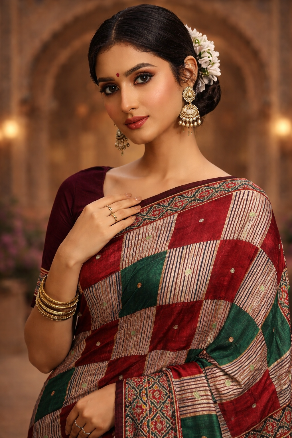 Ajrakh Noor Collection – Mirror Work Sarees