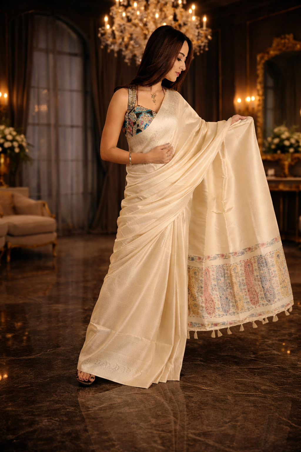 MINA SOFTY | Couture Soft Saree with Designer Co-Ord Blouse