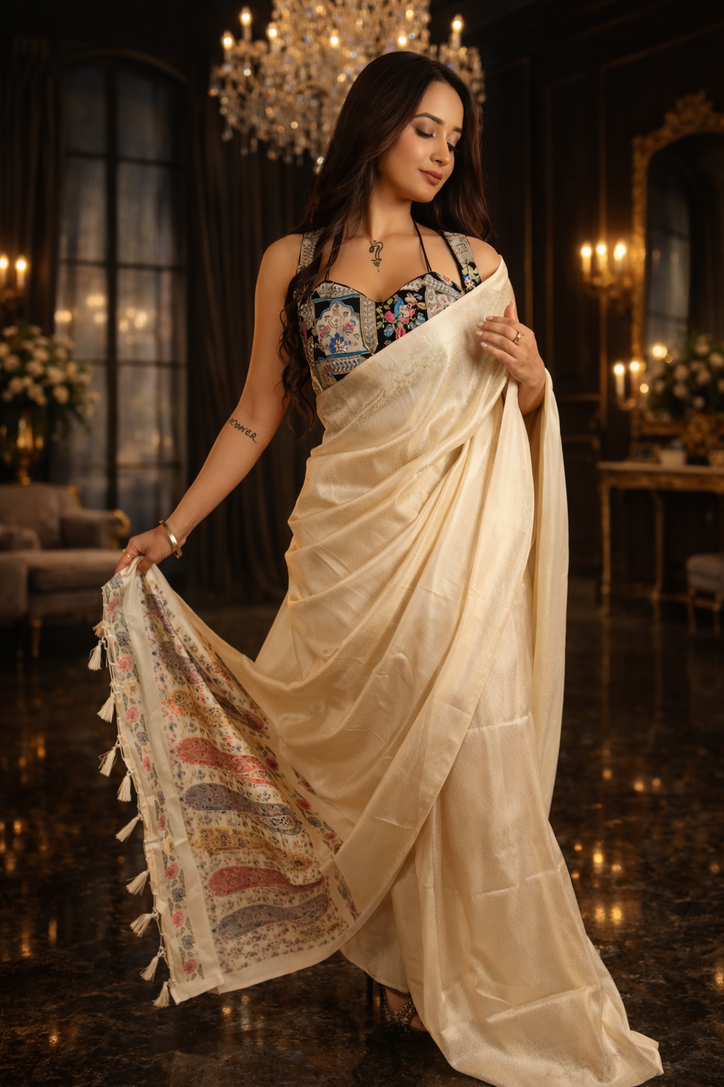 MINA SOFTY | Couture Soft Saree with Designer Co-Ord Blouse