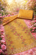 Aurum Veda Tisu Zari Saree – Dual Color Edition | Handcrafted Zari Work