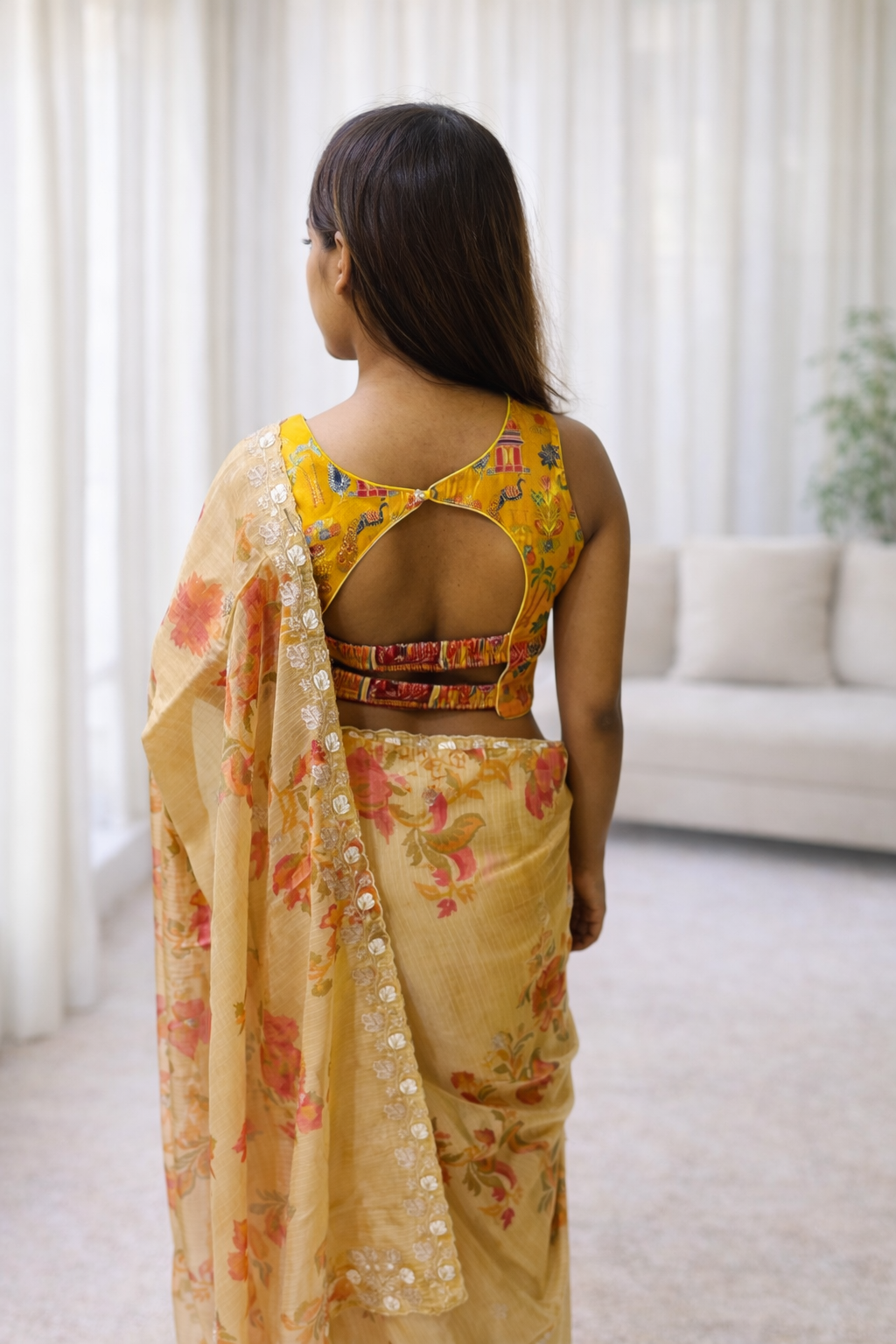 Aurum Veda Tisu Zari Saree – Dual Color Edition | Handcrafted Zari Work
