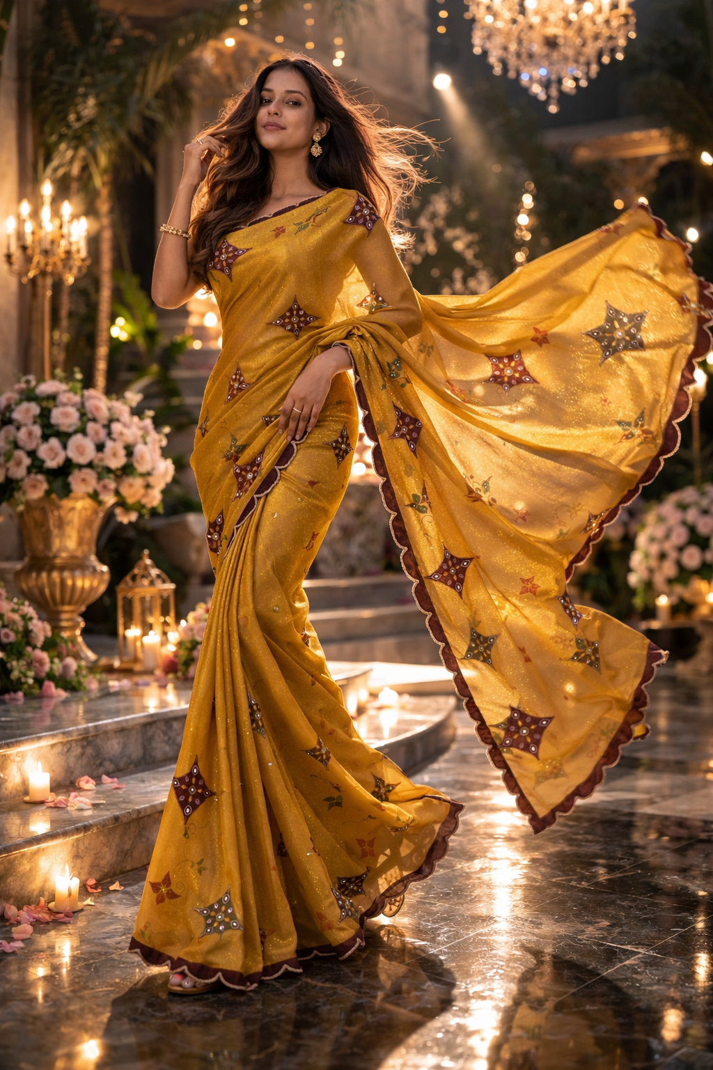 RASM Designer Studio NOORÉA Handcrafted Tisu Saree