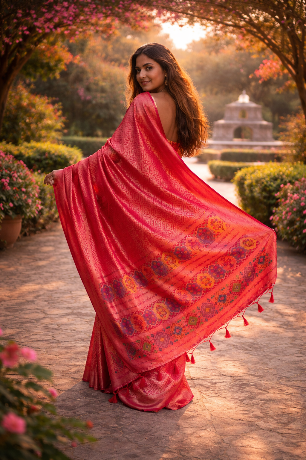 RASM Elara Woven Saree – Heritage Border Elegance
