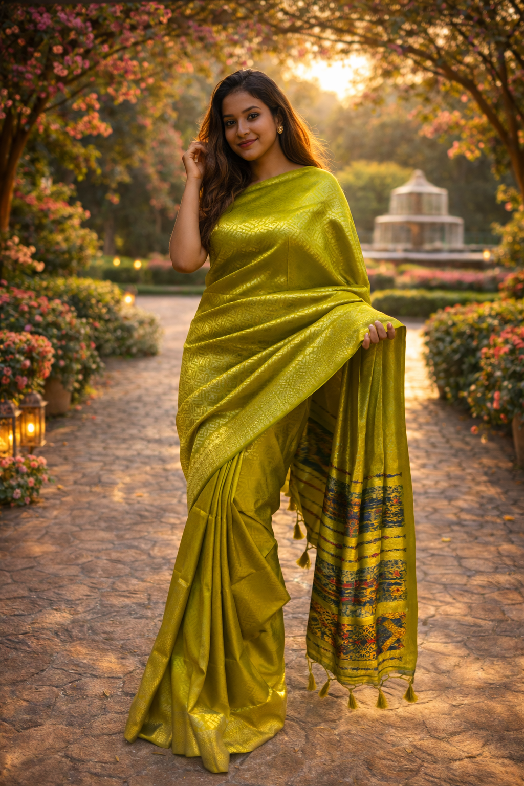 RASM Elara Woven Saree – Heritage Border Elegance