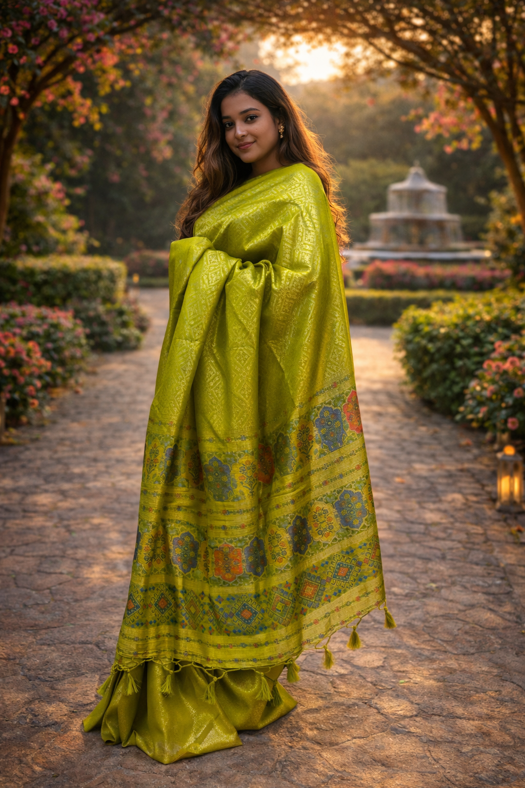 RASM Elara Woven Saree – Heritage Border Elegance