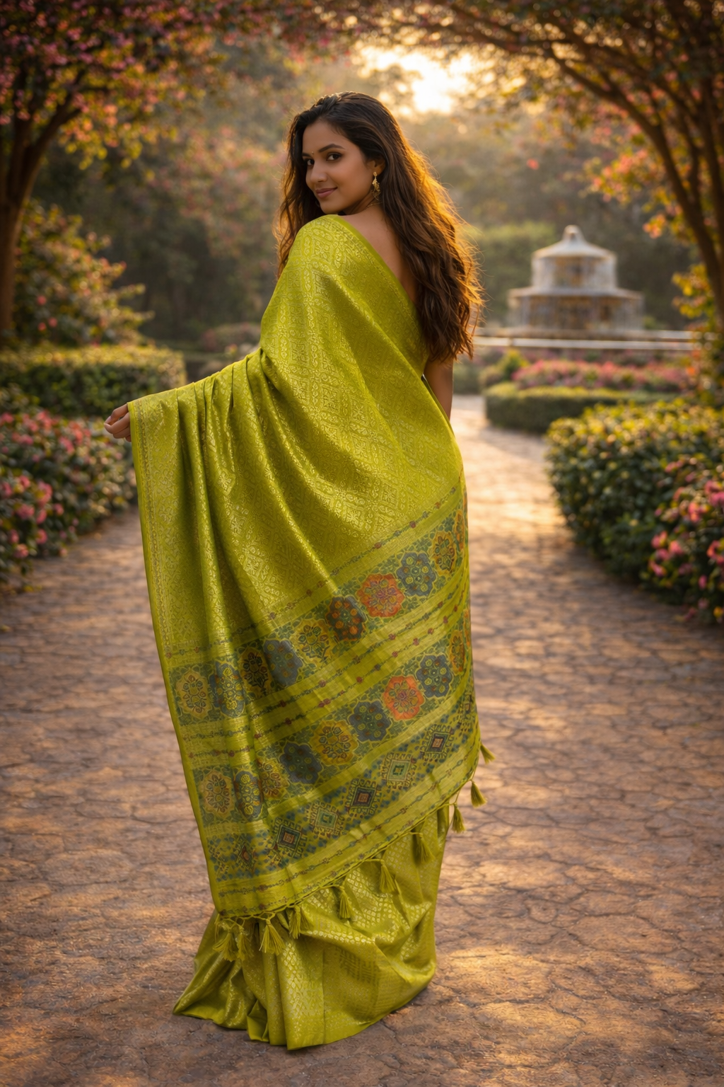 RASM Elara Woven Saree – Heritage Border Elegance