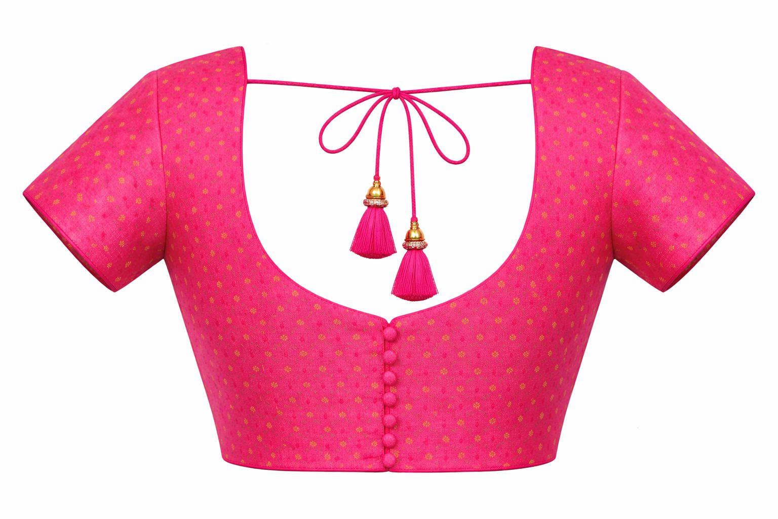 Floral Cotton Blend Saree | Soft Peach & Rose Pink | Lightweight Elegant Saree